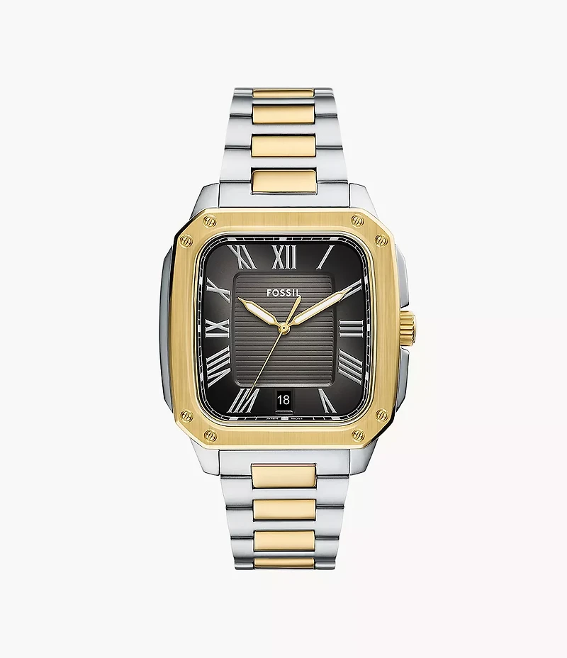 Crosby Three-Hand Date Two-Tone Stainless Steel Watch