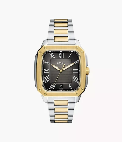 Crosby Three-Hand Date Two-Tone Stainless Steel Watch