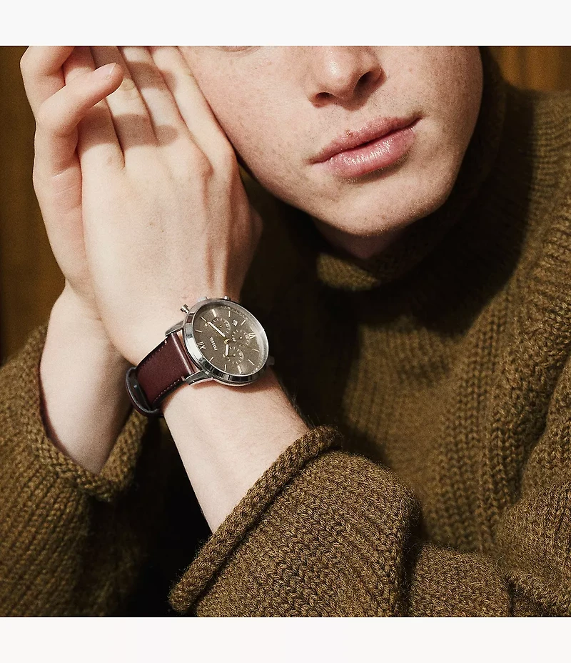 Neutra Chronograph Brown Leather Watch