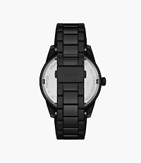 Pearson Multifunction Black Stainless Steel Watch