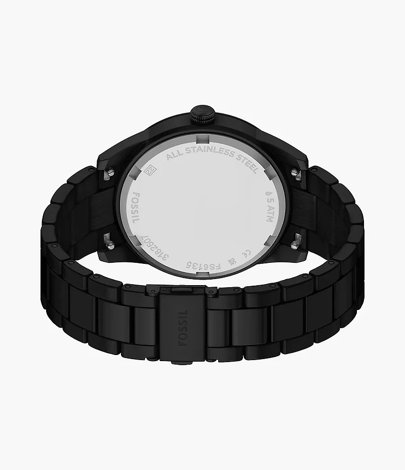 Pearson Multifunction Black Stainless Steel Watch