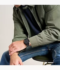 Pearson Multifunction Black Stainless Steel Watch