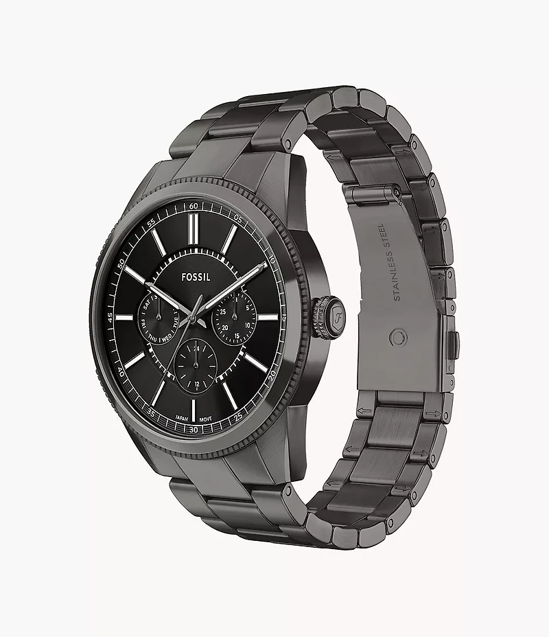 Pearson Multifunction Gunmetal Stainless Steel Watch