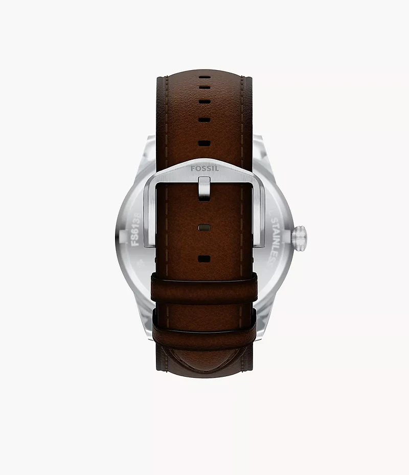 Pearson Multifunction Brown Leather Watch
