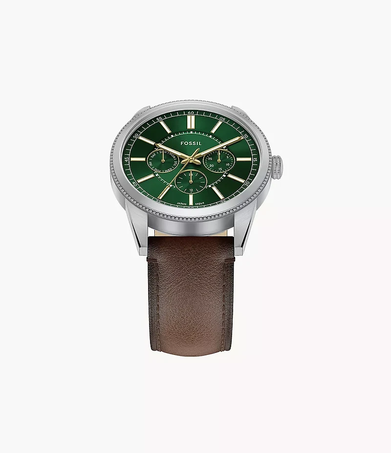 Pearson Multifunction Brown Leather Watch
