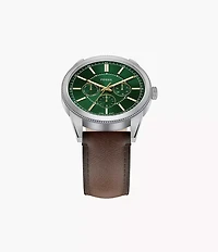 Pearson Multifunction Brown Leather Watch