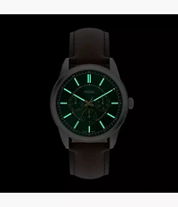 Pearson Multifunction Brown Leather Watch