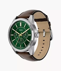 Pearson Multifunction Brown Leather Watch