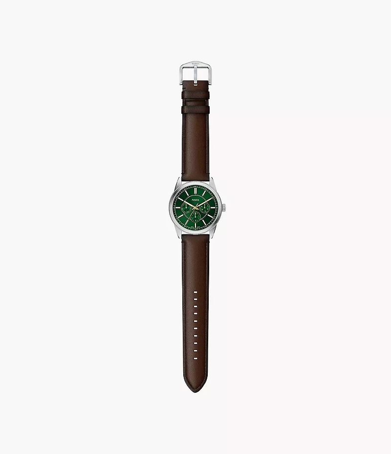 Pearson Multifunction Brown Leather Watch