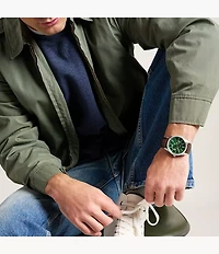Pearson Multifunction Brown Leather Watch