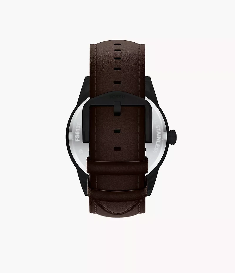 Pearson Multifunction Brown Leather Watch