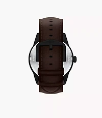 Pearson Multifunction Brown Leather Watch