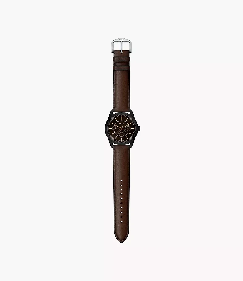 Pearson Multifunction Brown Leather Watch