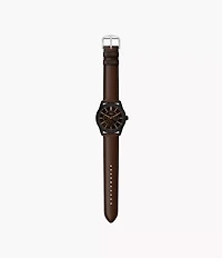 Pearson Multifunction Brown Leather Watch