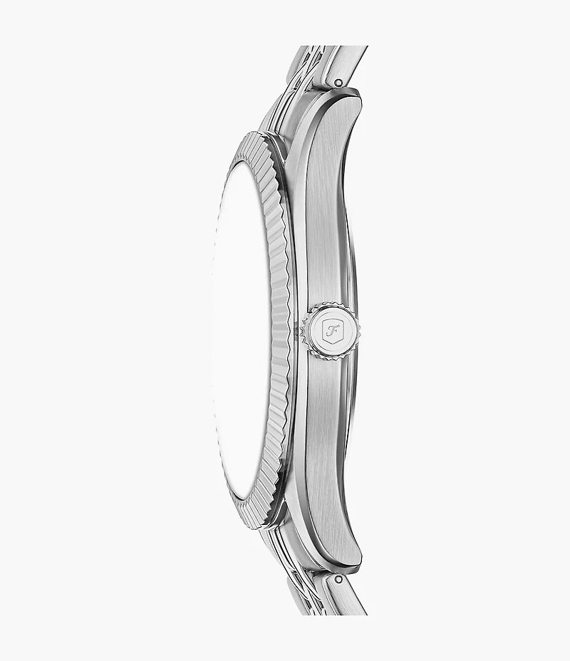 Campbell Three-Hand Day-Date Stainless Steel Watch