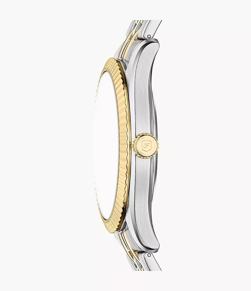 Campbell Three-Hand Day-Date Two-Tone Stainless Steel Watch