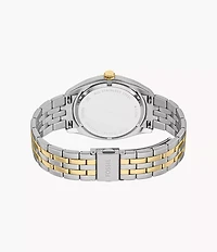 Campbell Three-Hand Day-Date Two-Tone Stainless Steel Watch