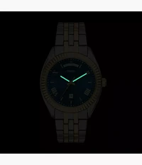 Campbell Three-Hand Day-Date Two-Tone Stainless Steel Watch