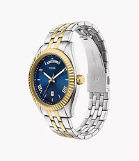 Campbell Three-Hand Day-Date Two-Tone Stainless Steel Watch