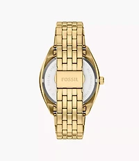 Campbell Three-Hand Day-Date Gold-Tone Stainless Steel Watch