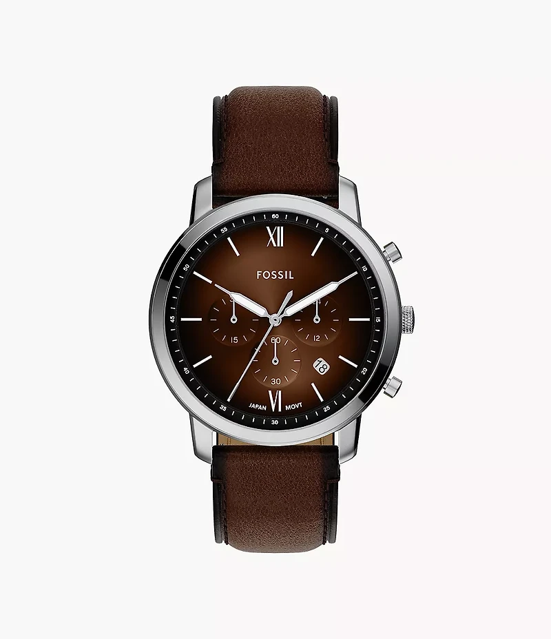 Neutra Chronograph Brown Leather Watch