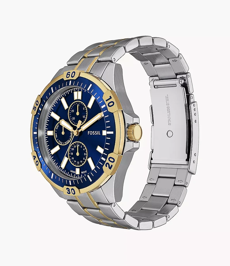Garrett Multifunction Two-Tone Stainless Steel Watch