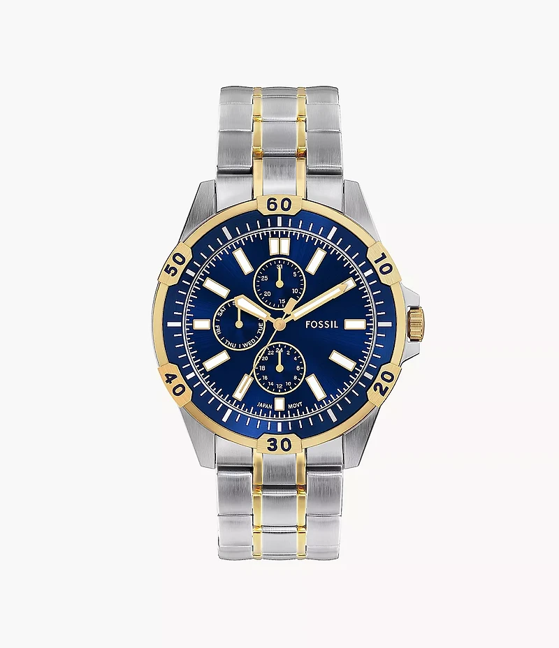 Garrett Multifunction Two-Tone Stainless Steel Watch