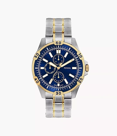 Garrett Multifunction Two-Tone Stainless Steel Watch