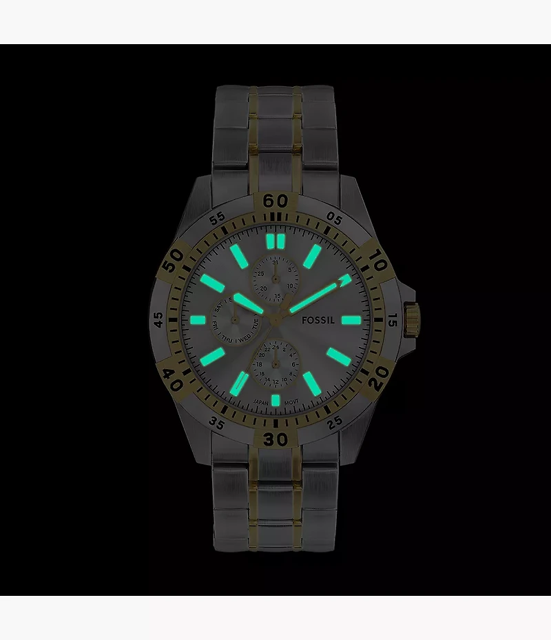 Garrett Multifunction Two-Tone Stainless Steel Watch