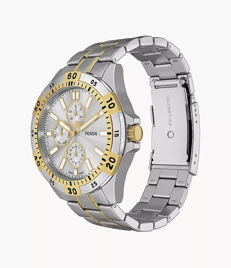 Garrett Multifunction Two-Tone Stainless Steel Watch