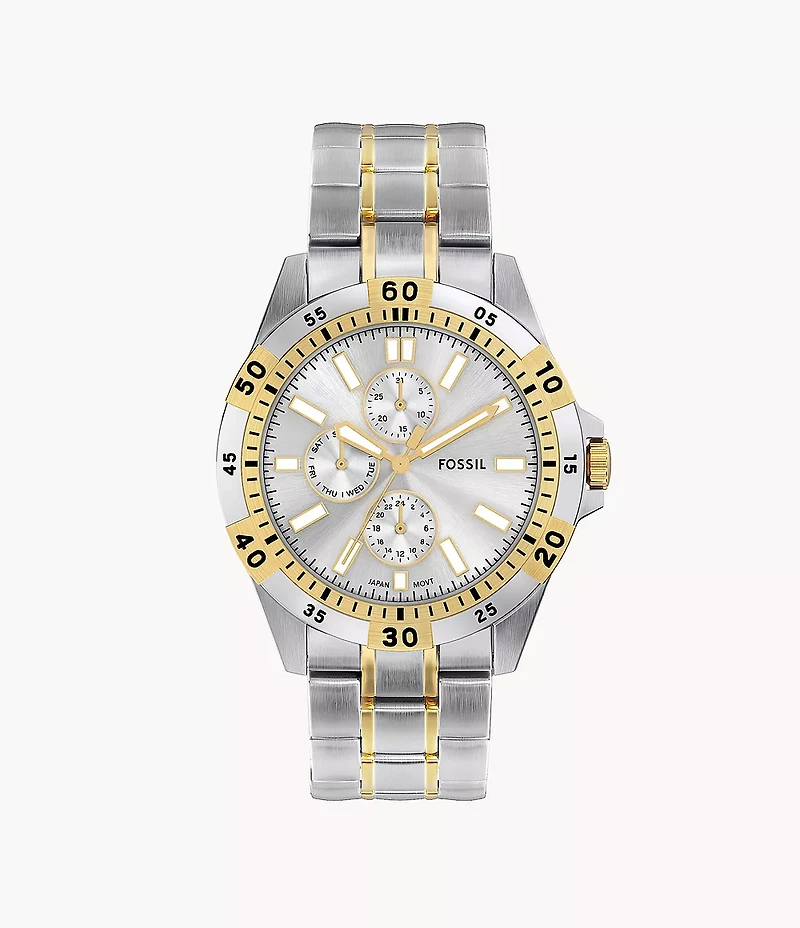 Garrett Multifunction Two-Tone Stainless Steel Watch