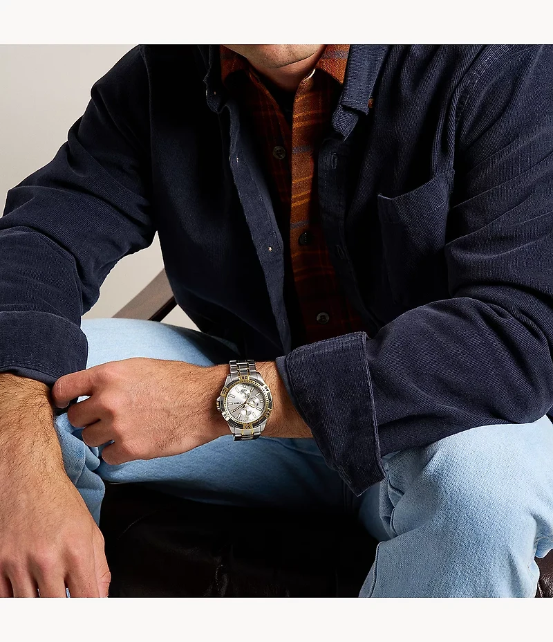 Garrett Multifunction Two-Tone Stainless Steel Watch