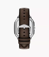 Crosby Three-Hand Brown Leather Watch