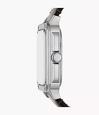 Crosby Three-Hand Brown Leather Watch