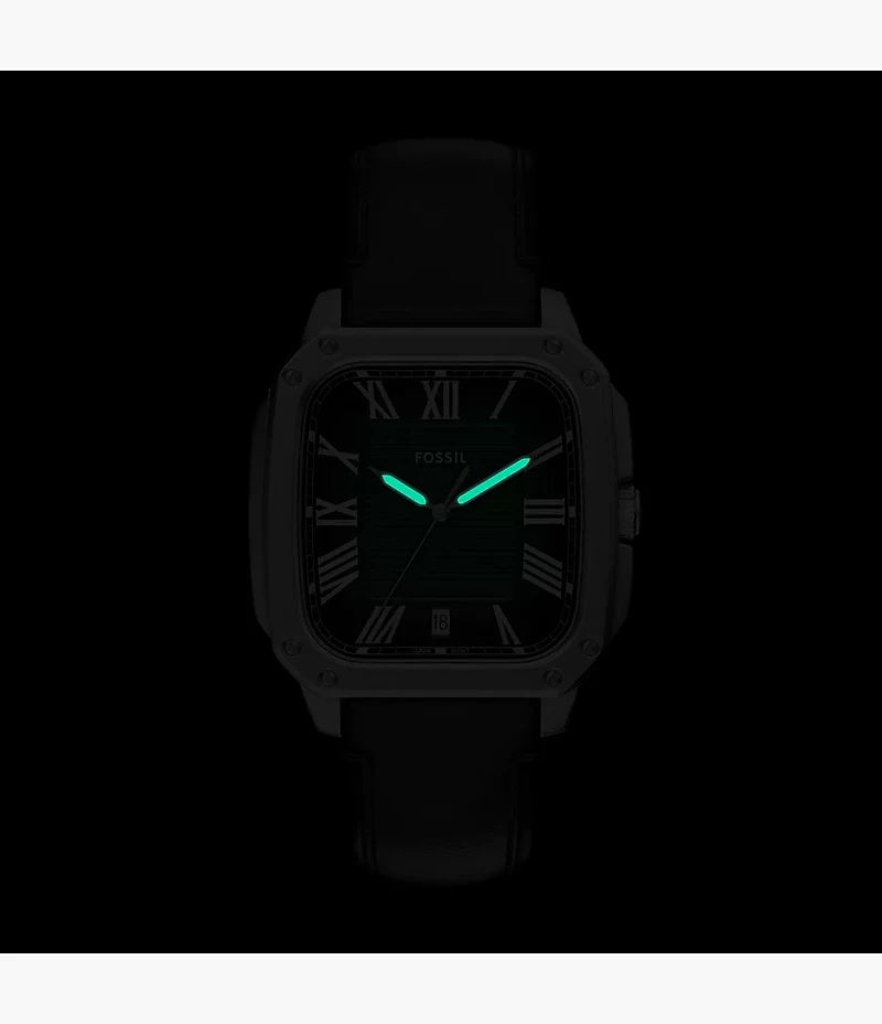 Crosby Three-Hand Brown Leather Watch
