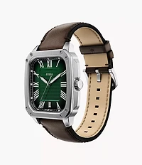 Crosby Three-Hand Brown Leather Watch