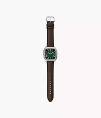 Crosby Three-Hand Brown Leather Watch