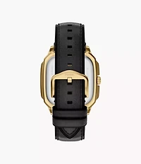 Crosby Three-Hand Black Leather Watch