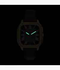 Crosby Three-Hand Black Leather Watch
