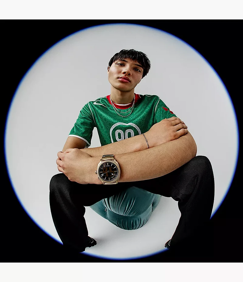 Machine Big Tic 41MM Gold-Tone Stainless Steel Watch