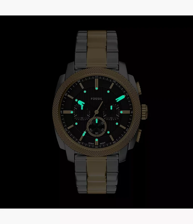 Machine Chronograph Two-Tone Stainless Steel Watch