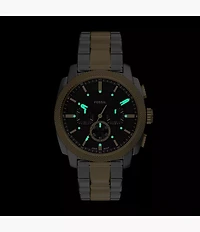 Machine Chronograph Two-Tone Stainless Steel Watch