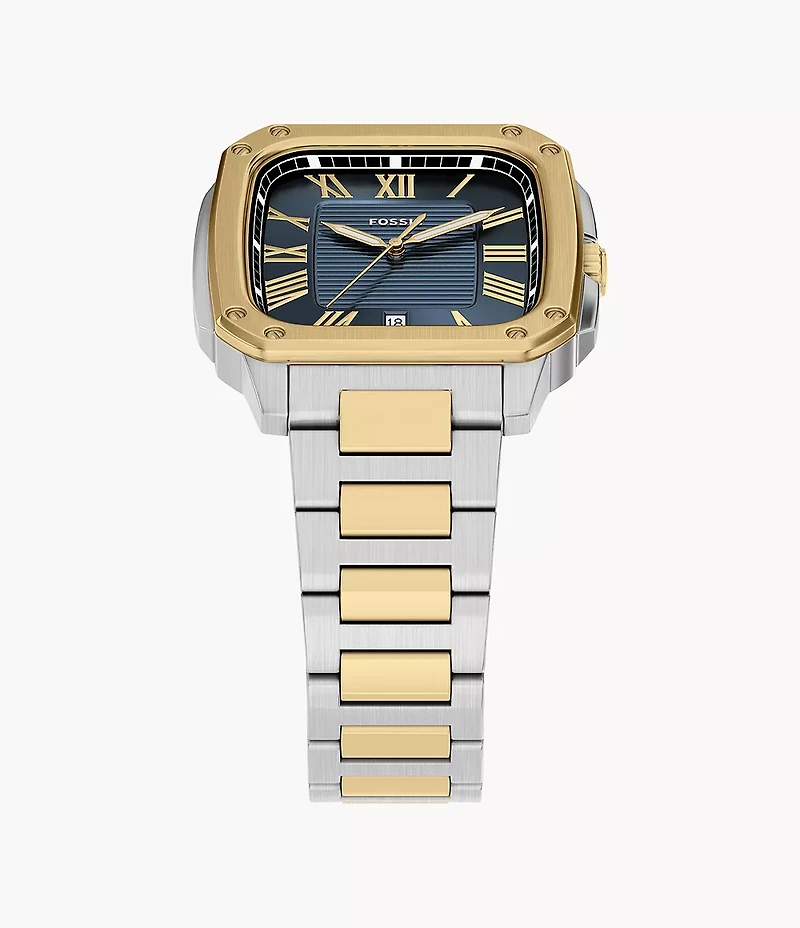 Crosby Three-Hand Date Two-Tone Stainless Steel Watch