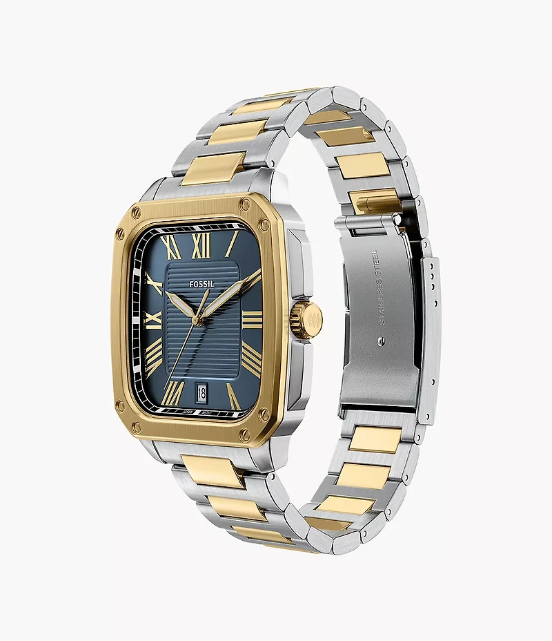 Crosby Three-Hand Date Two-Tone Stainless Steel Watch