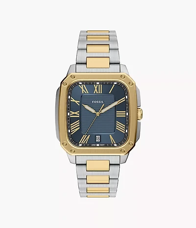 Crosby Three-Hand Date Two-Tone Stainless Steel Watch