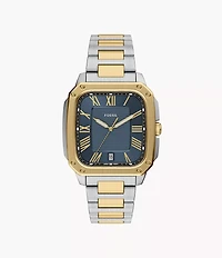 Crosby Three-Hand Date Two-Tone Stainless Steel Watch