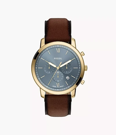Neutra Chronograph Brown Leather Watch