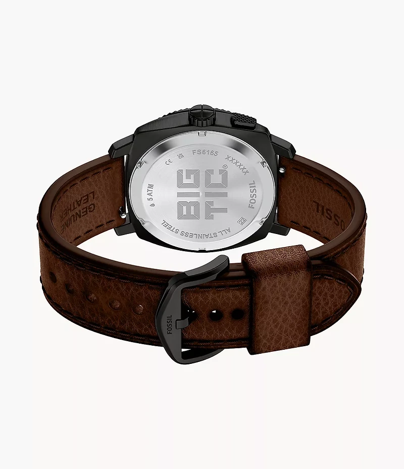 Machine Big Tic 41MM Brown Leather Watch