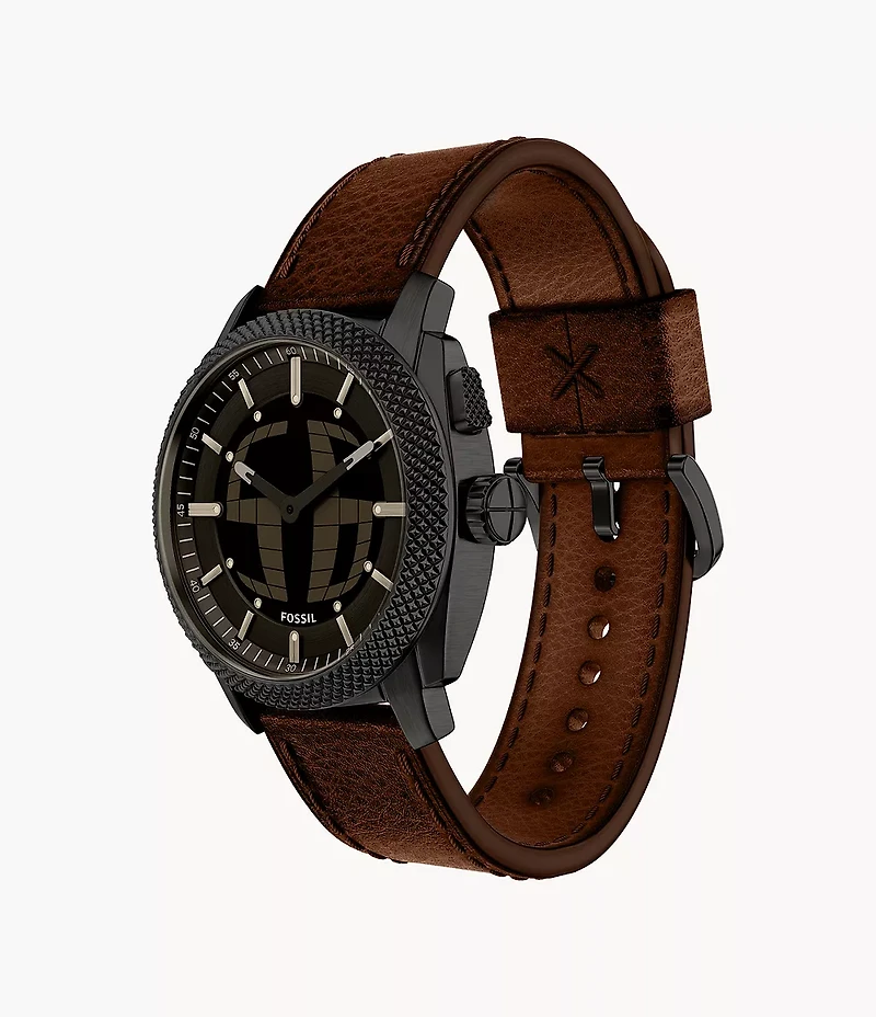 Machine Big Tic 41MM Brown Leather Watch