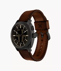 Machine Big Tic 41MM Brown Leather Watch